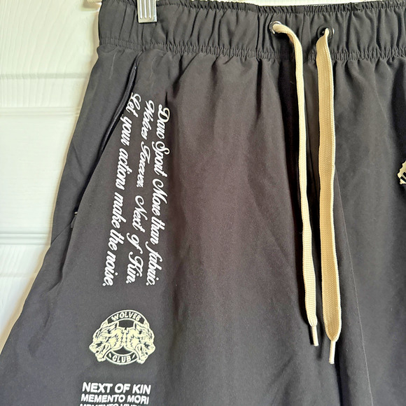 Men's Black Graphic Shorts - Picture 4 of 15